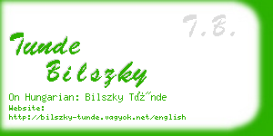 tunde bilszky business card